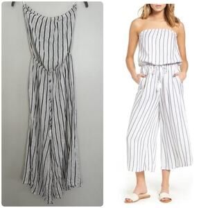 Mimi Chica Striped Strapless Jumpsuit sold at Nordstroms
